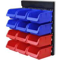 Organizador ferramentas montado na parede, 2 pçs, vermelho &