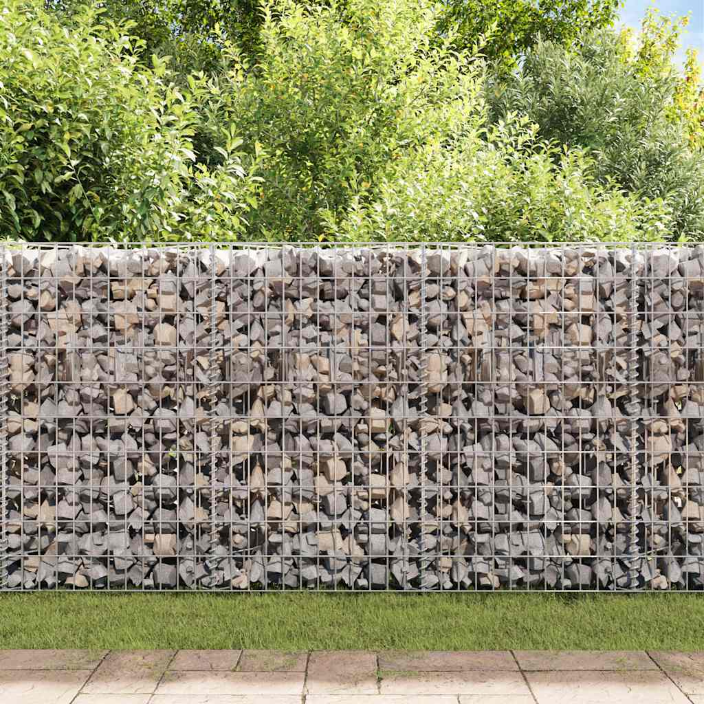vidaXL Muro gabião em aço galvanizado 450x30x100 cm