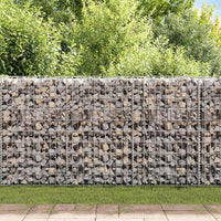 vidaXL Muro gabião em aço galvanizado 450x30x100 cm