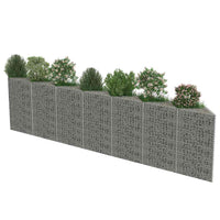 vidaXL Muro gabião em aço galvanizado 450x30x100 cm