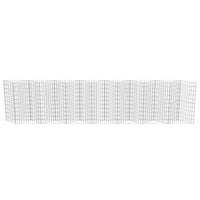 vidaXL Muro gabião em aço galvanizado 450x30x100 cm