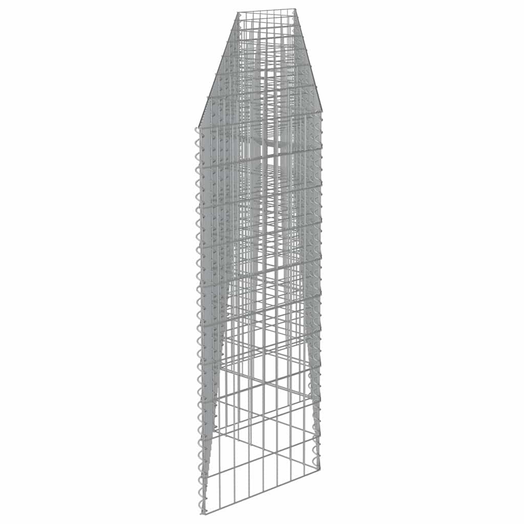 vidaXL Muro gabião em aço galvanizado 450x30x100 cm