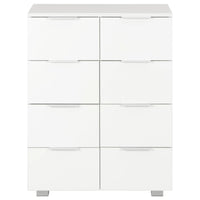 vidaXL Aparador 60x35x80 cm derivados de madeira branco brilhante