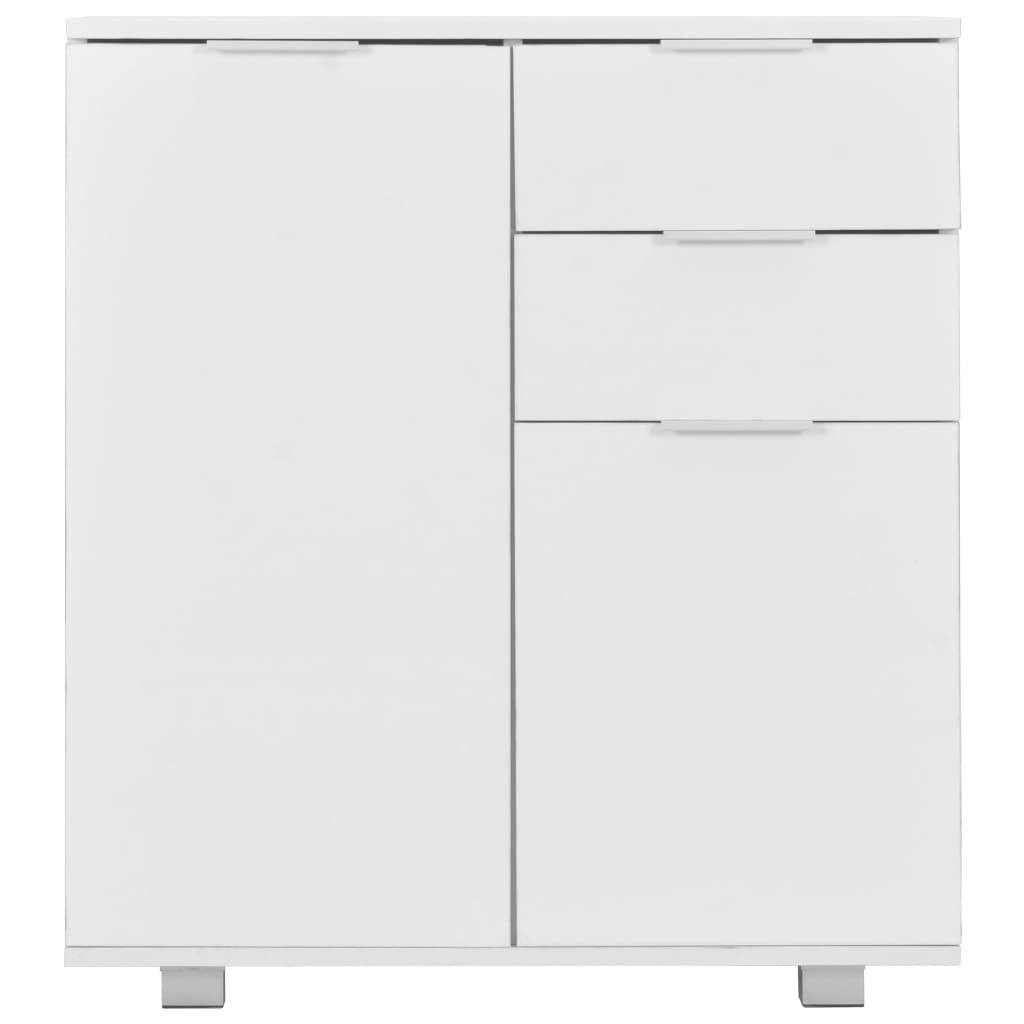 vidaXL Aparador em contraplacado 71x35x80 cm branco brilhante