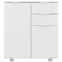 vidaXL Aparador em contraplacado 71x35x80 cm branco brilhante