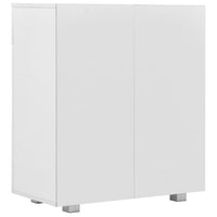 vidaXL Aparador em contraplacado 71x35x80 cm branco brilhante