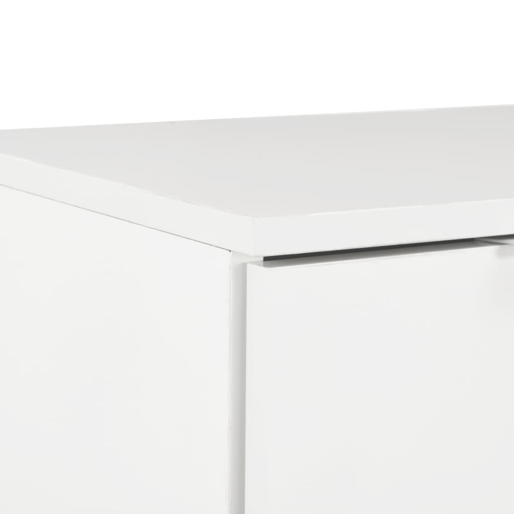 vidaXL Aparador em contraplacado 71x35x80 cm branco brilhante