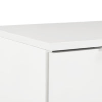 vidaXL Aparador em contraplacado 71x35x80 cm branco brilhante