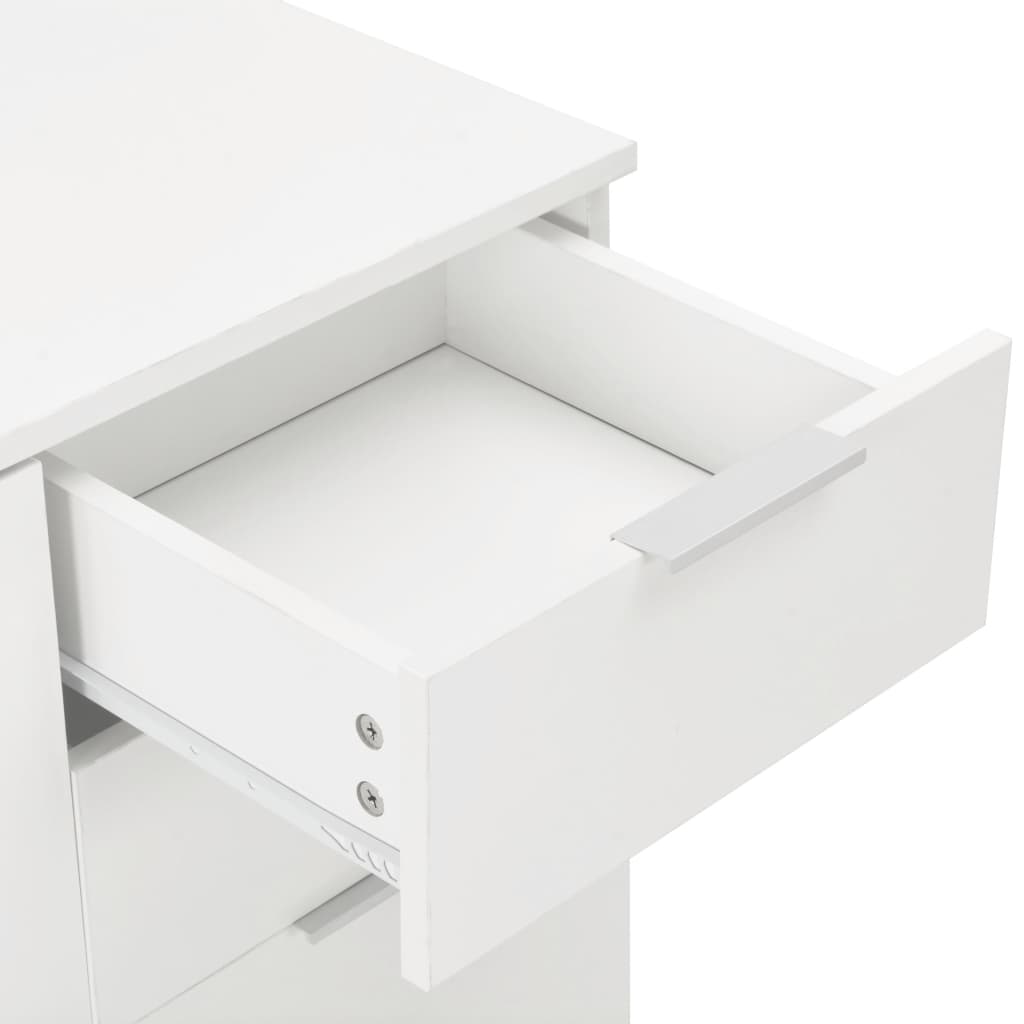 vidaXL Aparador em contraplacado 71x35x80 cm branco brilhante