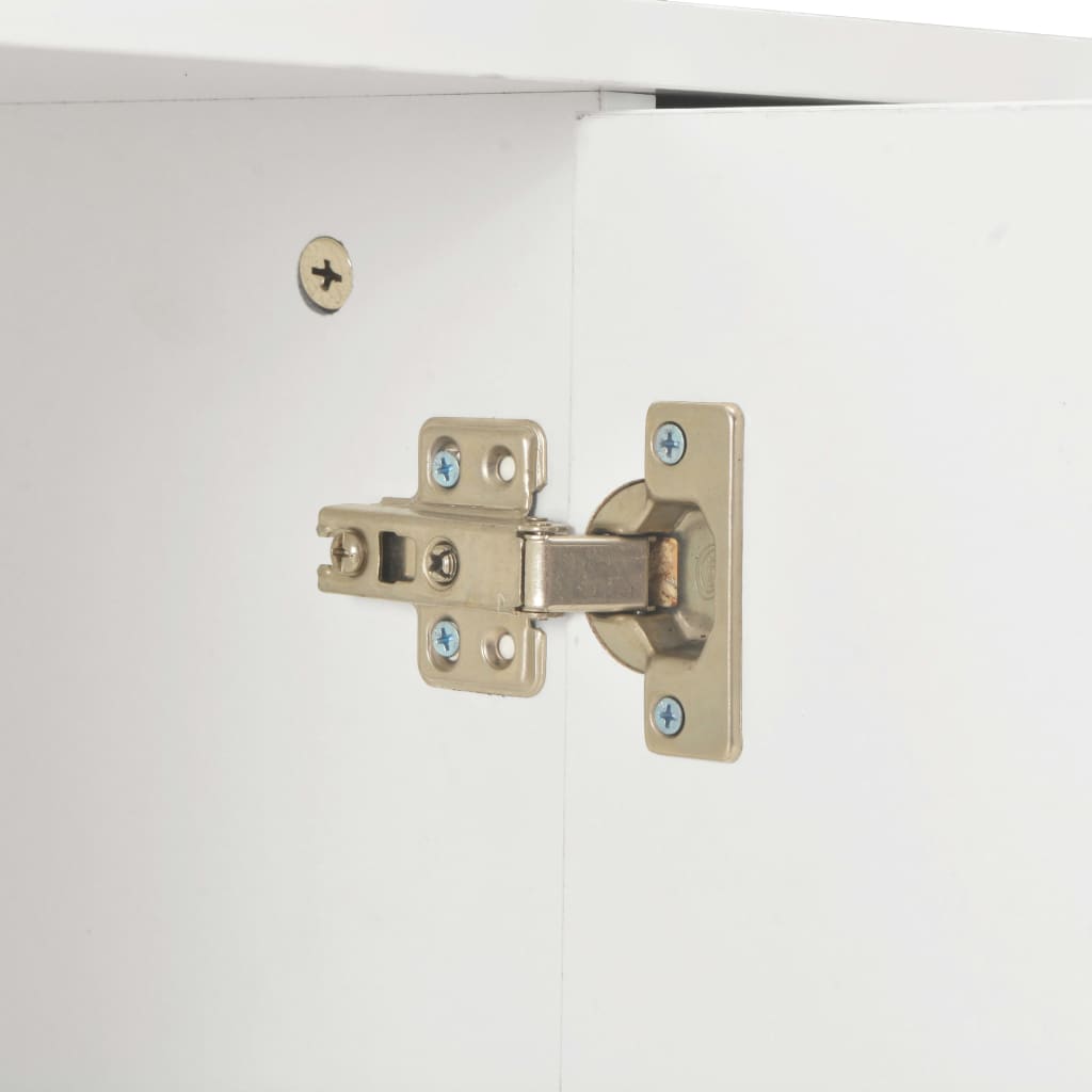 vidaXL Aparador em contraplacado 71x35x80 cm branco brilhante