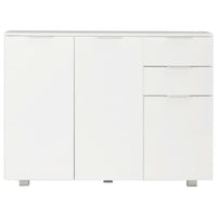 vidaXL Aparador 107x35x80,5 cm branco brilhante