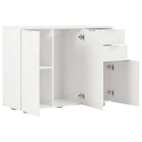 vidaXL Aparador 107x35x80,5 cm branco brilhante