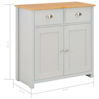 vidaXL Aparador 79x35x81 cm cinzento