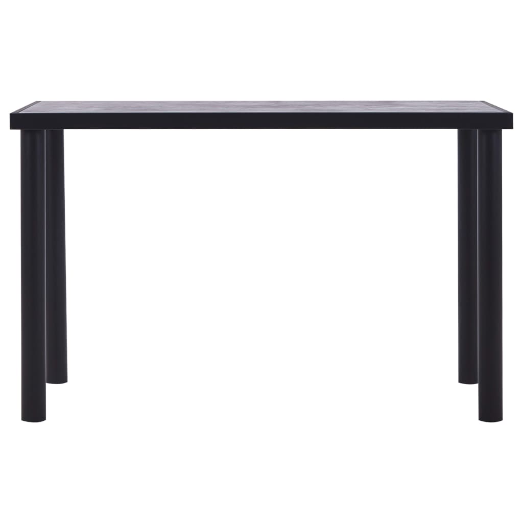 vidaXL Mesa de jantar 120x60x75 cm MDF preto e cinzento cimento