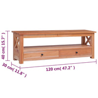 vidaXL Móvel de TV 120x30x40 cm madeira de mogno maciça