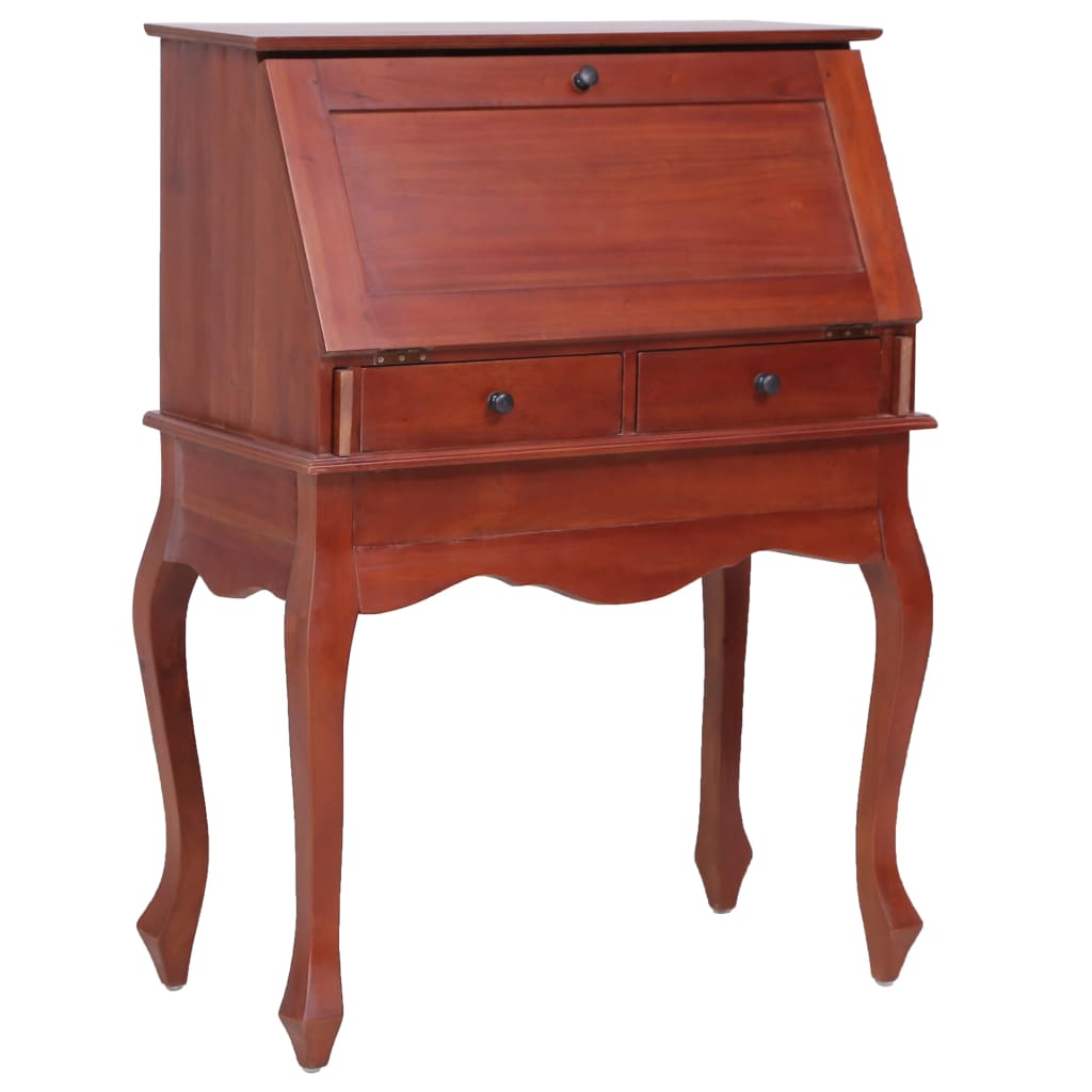 vidaXL Escrivaninha 78x42x103 cm madeira de mogno maciça castanho