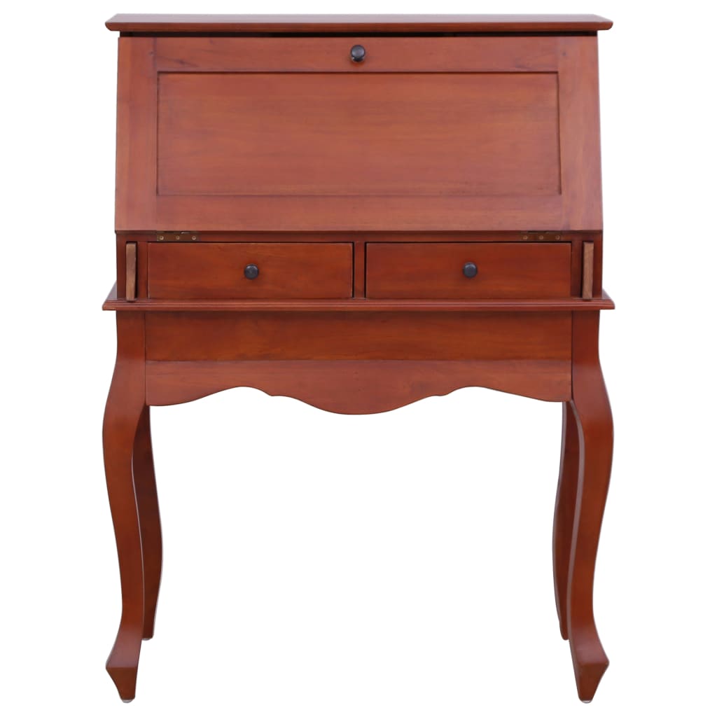 vidaXL Escrivaninha 78x42x103 cm madeira de mogno maciça castanho