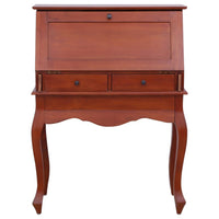 vidaXL Escrivaninha 78x42x103 cm madeira de mogno maciça castanho