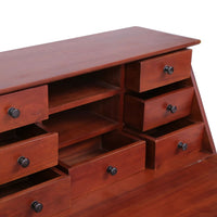 vidaXL Escrivaninha 78x42x103 cm madeira de mogno maciça castanho