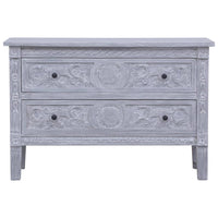 vidaXL Aparador com 2 gavetas 90x30x60 cm madeira de mogno maciça