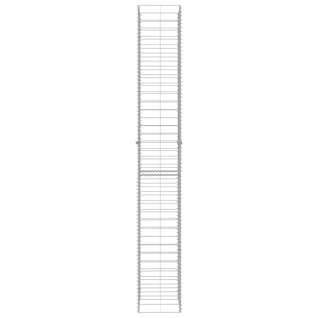 Cestos gabião 3 pcs aço galvanizado 25x25x197 cm