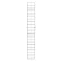 Cestos gabião 3 pcs aço galvanizado 25x25x197 cm