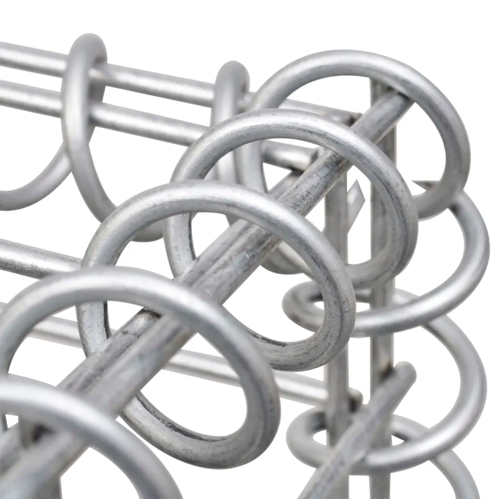 Cestos gabião 3 pcs aço galvanizado 25x25x197 cm