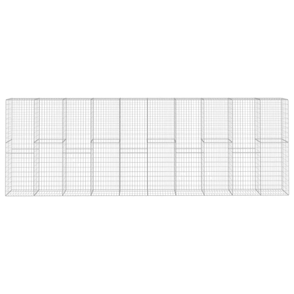 Muro gabião com tampa 600x50x200 cm aço galvanizado