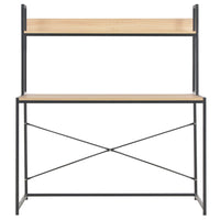 vidaXL Secretária de computador 120x60x138 cm preto e carvalho