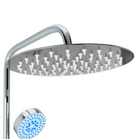 Conjunto de duche com chuveiro fixo e de mão aço inoxidável