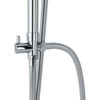 Conjunto de duche com chuveiro fixo e de mão aço inoxidável