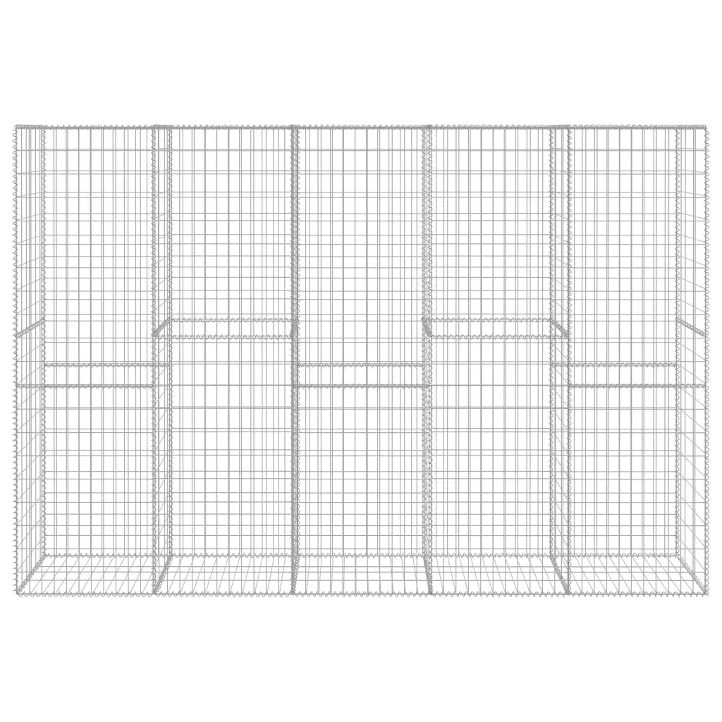 Muro gabião com tampa aço galvanizado 300x50x200 cm