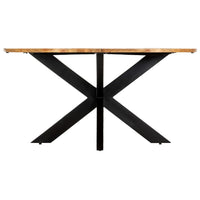 vidaXL Mesa de jantar redonda 150x76 cm madeira de mangueira maciça