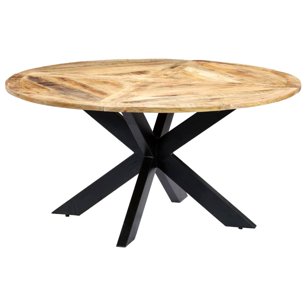vidaXL Mesa de jantar redonda 150x76 cm madeira de mangueira maciça