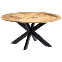 vidaXL Mesa de jantar redonda 150x76 cm madeira de mangueira maciça