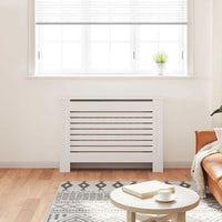 vidaXL Cobertura de radiador 112x19x81,5 cm MDF branco