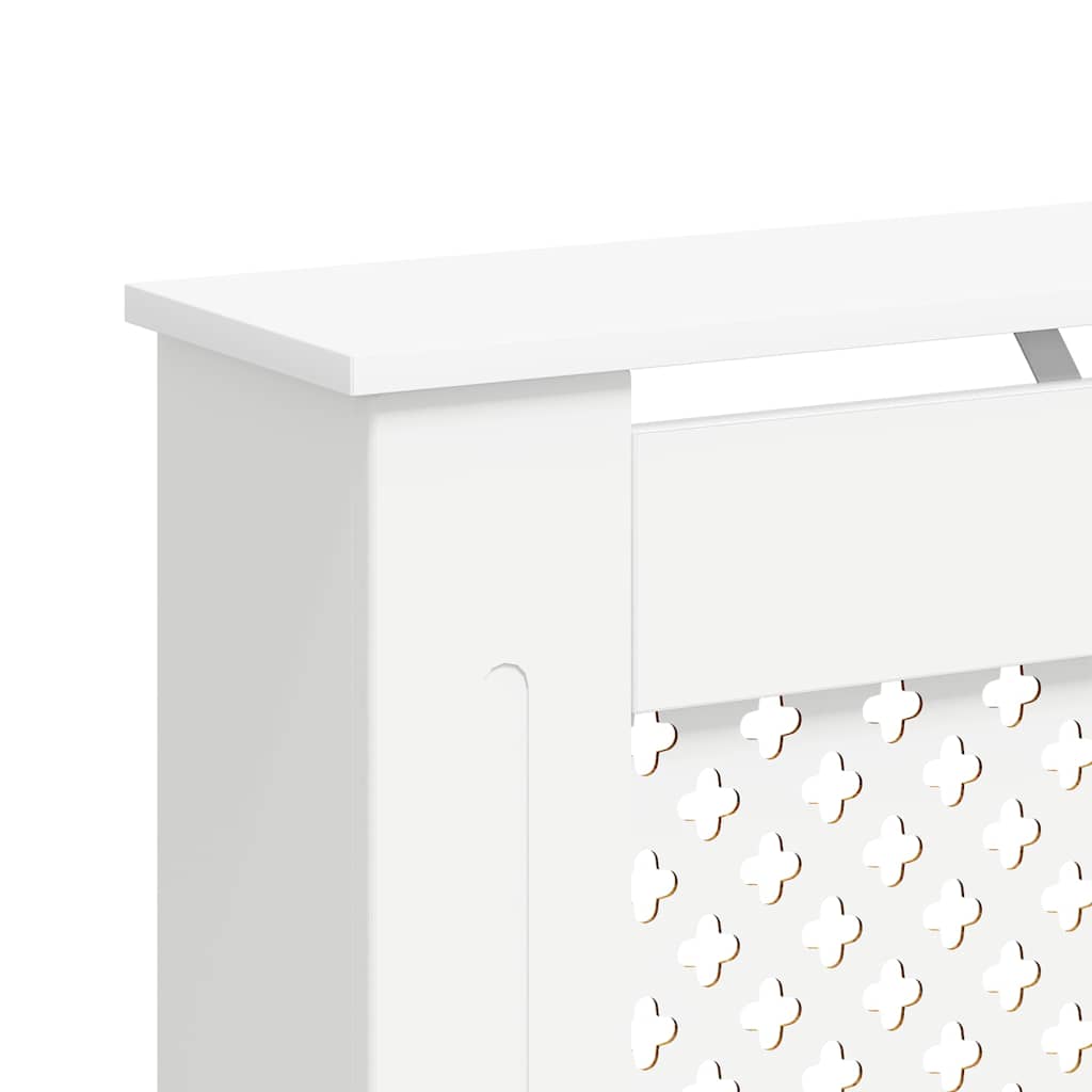 vidaXL Cobertura de radiador 112x19x81,5 cm MDF branco