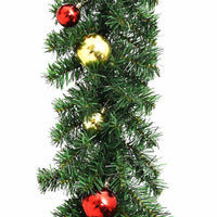 vidaXL Grinalda de Natal decorada com enfeites 5 m