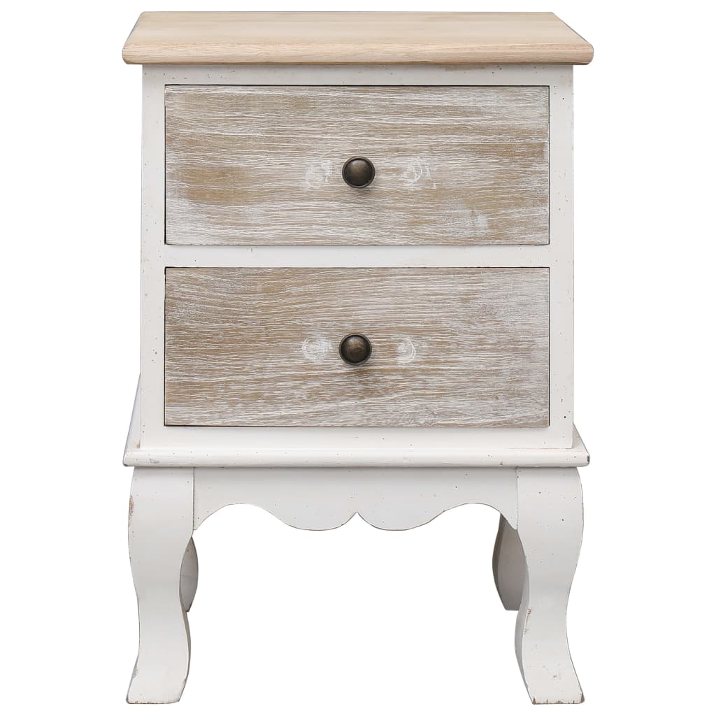 vidaXL Mesa de cabeceira 35x30x50 cm madeira de paulownia