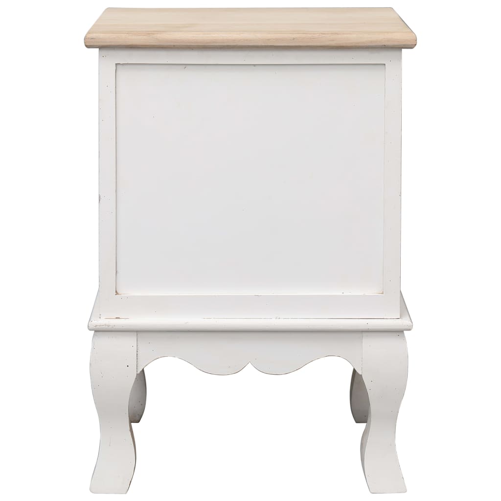 vidaXL Mesa de cabeceira 35x30x50 cm madeira de paulownia