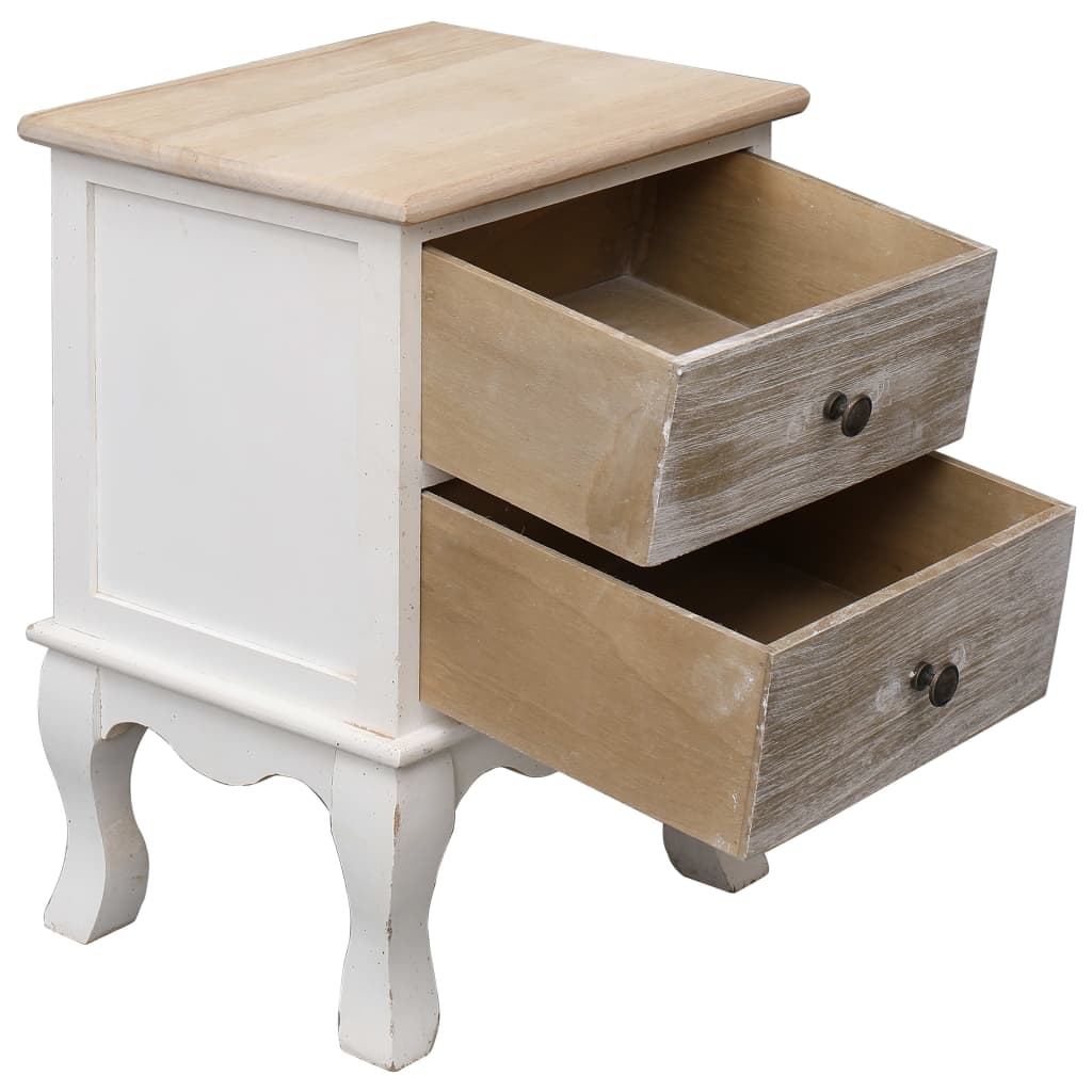 vidaXL Mesa de cabeceira 35x30x50 cm madeira de paulownia