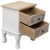 vidaXL Mesa de cabeceira 35x30x50 cm madeira de paulownia