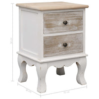 vidaXL Mesa de cabeceira 35x30x50 cm madeira de paulownia