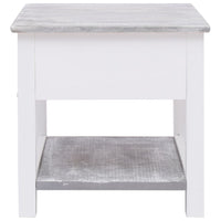 vidaXL Mesa de apoio 40x40x40 cm madeira de paulownia cinzento