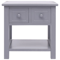 vidaXL Mesa de apoio 40x40x40 cm madeira de paulownia cinzento