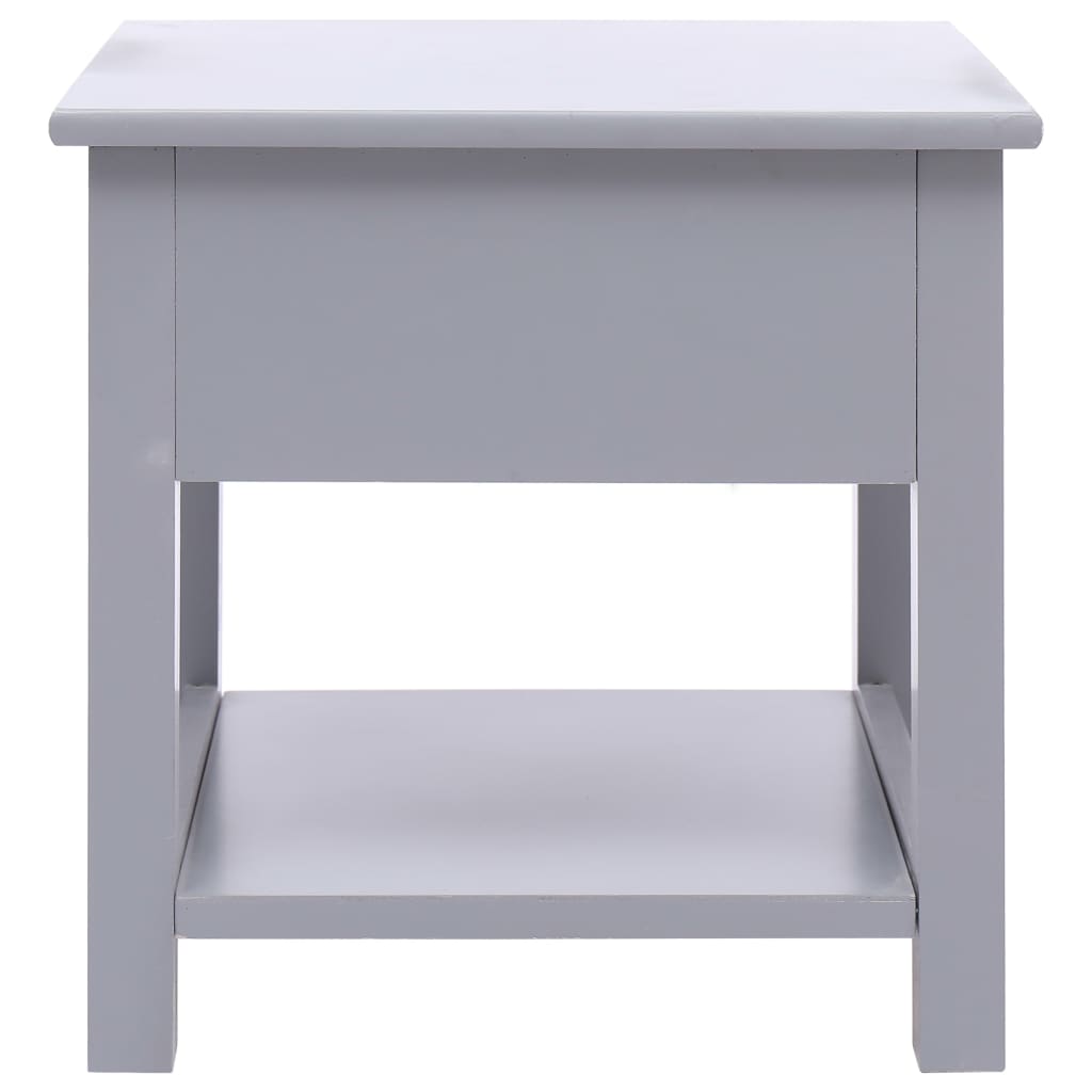 vidaXL Mesa de apoio 40x40x40 cm madeira de paulownia cinzento