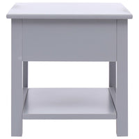 vidaXL Mesa de apoio 40x40x40 cm madeira de paulownia cinzento