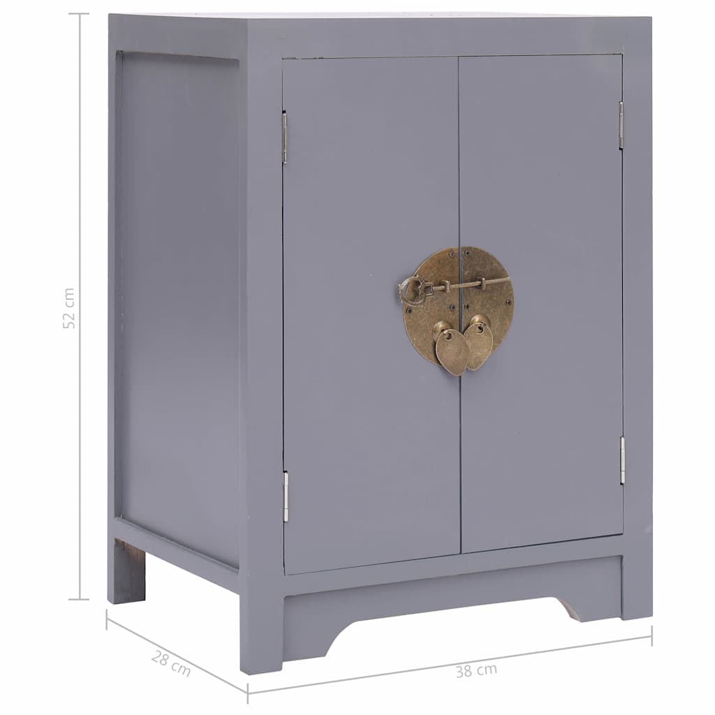 vidaXL Mesa-de-cabeceira 38x28x52 cm madeira de paulownia