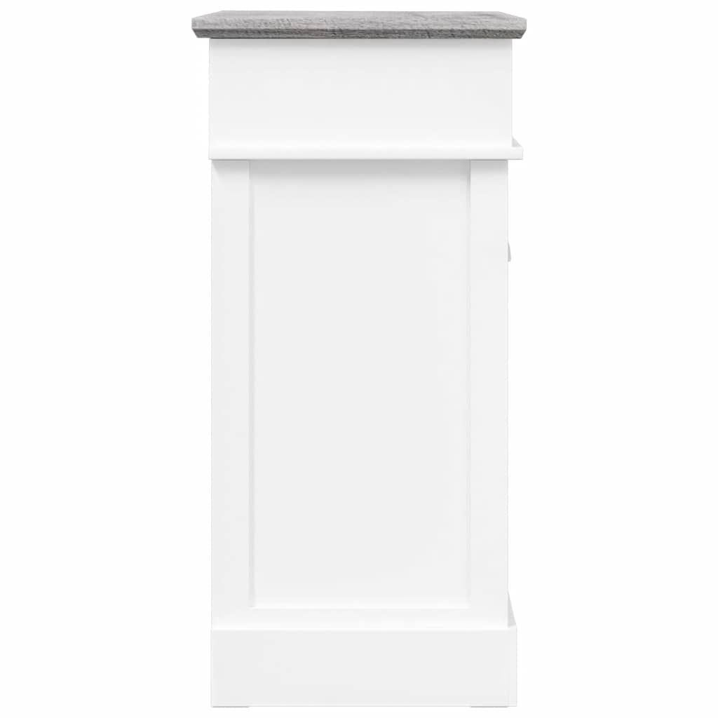 vidaXL Sapateira 50x28x58 cm madeira de paulownia cinzento