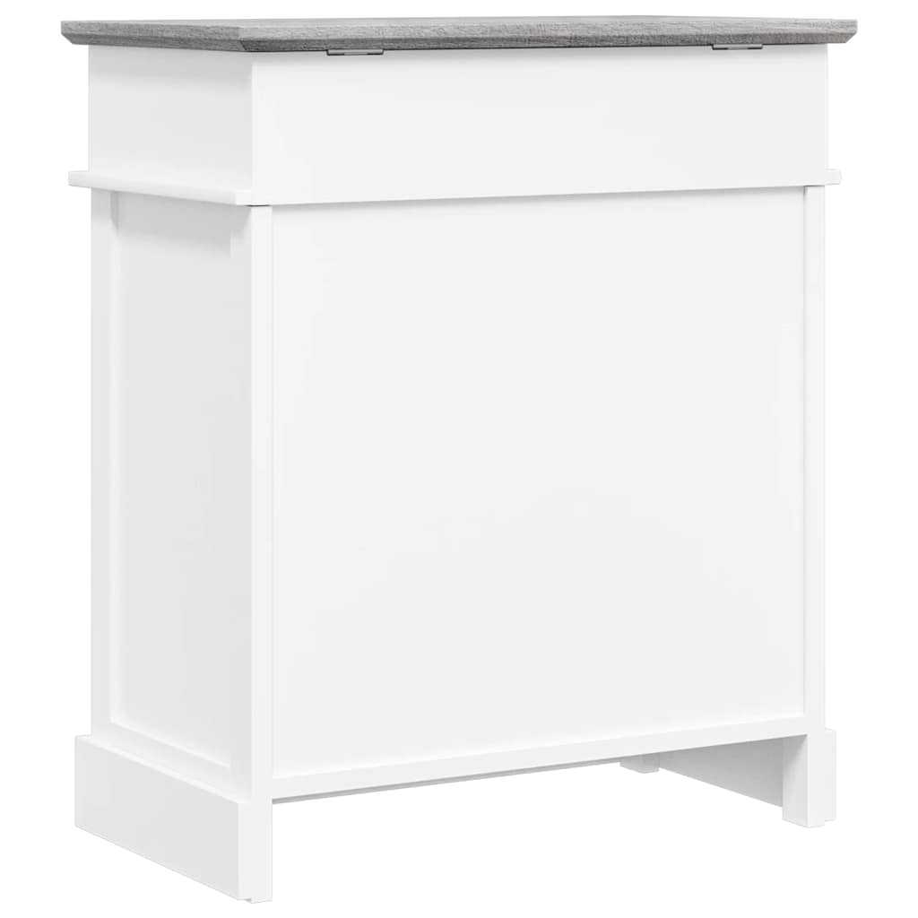 vidaXL Sapateira 50x28x58 cm madeira de paulownia cinzento